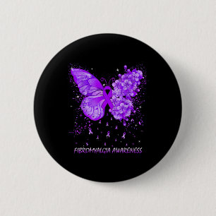 Butterfly Fibromyalgia Awareness Ribbon Knapp