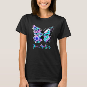 Butterfly Fighter Survivor Suicide Awareness Menta T Shirt