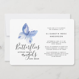 Butterfly Firande of Life Memorial Service Inbjudningar