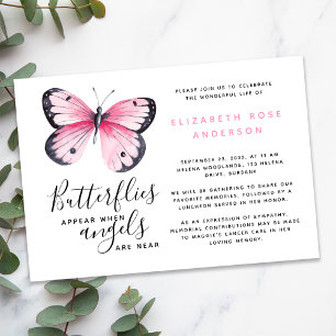 Butterfly Firande of Life Memorial Service Inbjudningar
