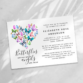 Butterfly Firande of Life Memorial Service Inbjudningar