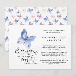 Butterfly Firande of Life Memorial Service Inbjudningar