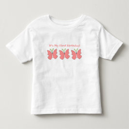 Butterfly First Födelsedagsfest T Shirt