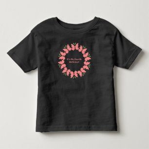 Butterfly Fjärde Födelsedagsfesten T Shirt
