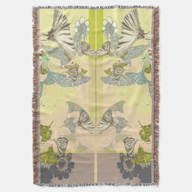 Butterfly Fleece Blanket Filt (Framsidan Vertikal)