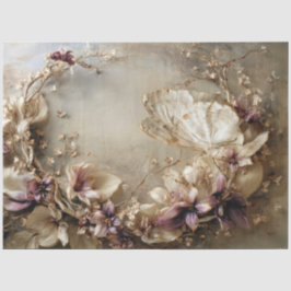 Butterfly & Floral, Botanical Oval Arrangement