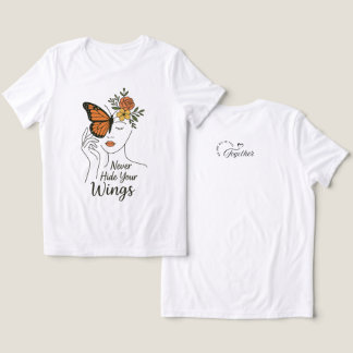 Butterfly & Floral Empowerment Art T Shirt