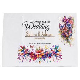 Butterfly Floral Gift Bag -Customization Available