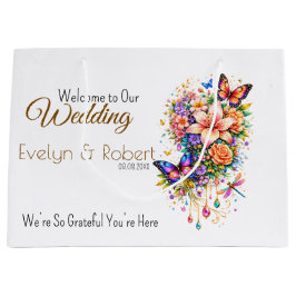 Butterfly Floral Gift Bag -Customization Available