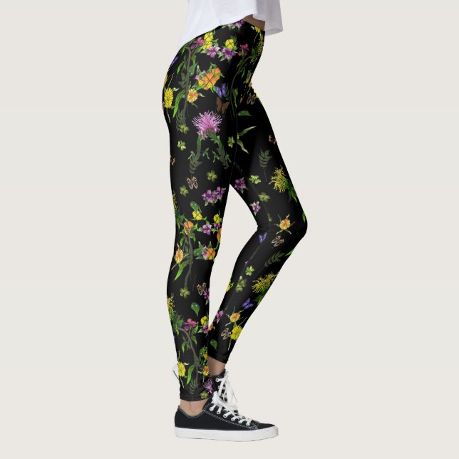 Butterfly Flower Firande Leggings (Höger)