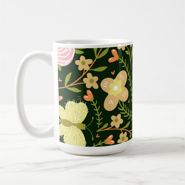Butterfly Flower Kaffemugg (Vänster)