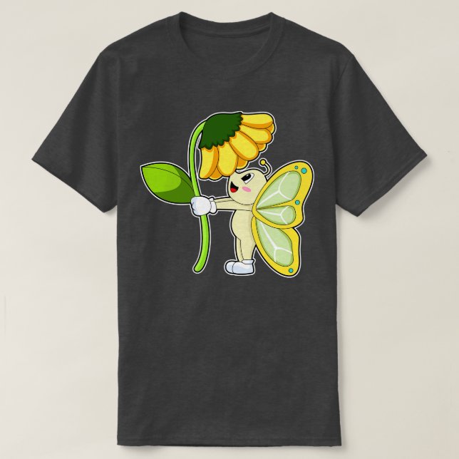 Butterfly Flower T Shirt (Design framsida)