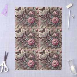 Butterfly Flowers Butterflies Whimsical Decoupage