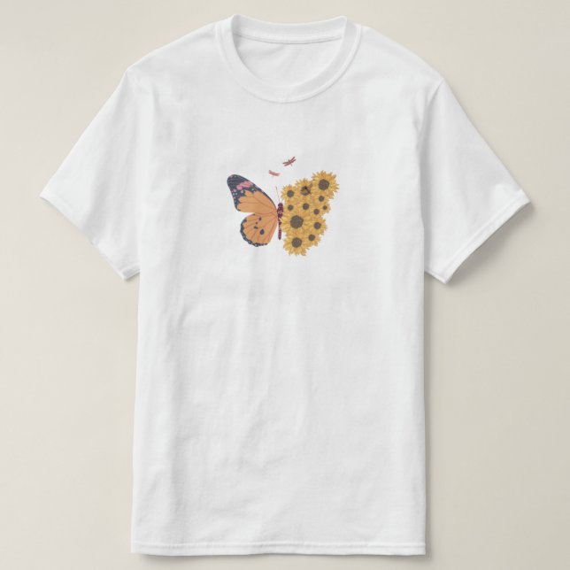 butterfly flowers t shirt (Design framsida)