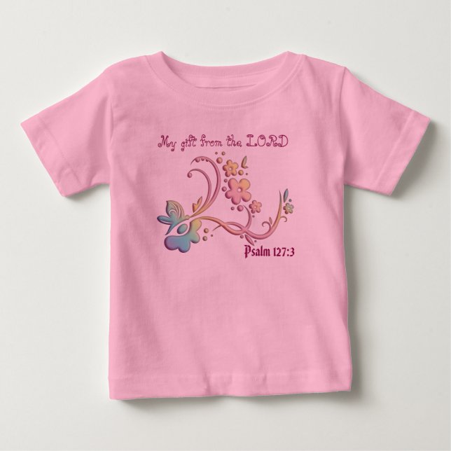 Butterfly Flowers Tutu Bodykostu T-shirt (Framsida)