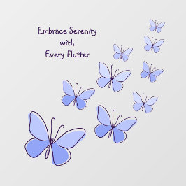 Butterfly Flutter in Blue - Embrace Serenity, Bath