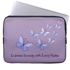 Butterfly Flutter in Blue - Embrace Serenity ... Laptop Fodral