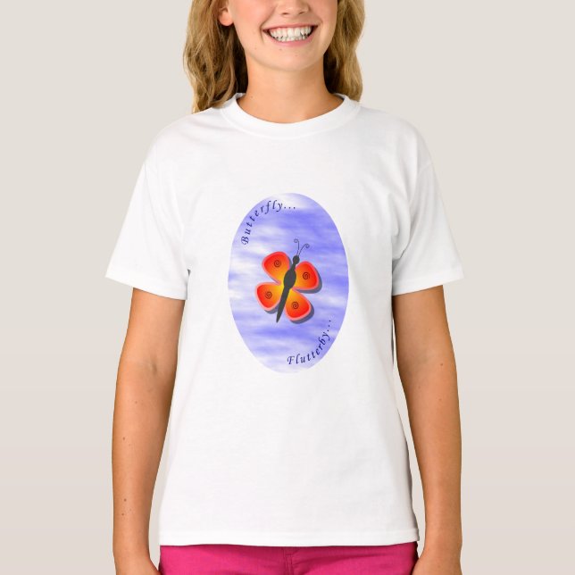Butterfly Flutterby T-shirt (Framsida)