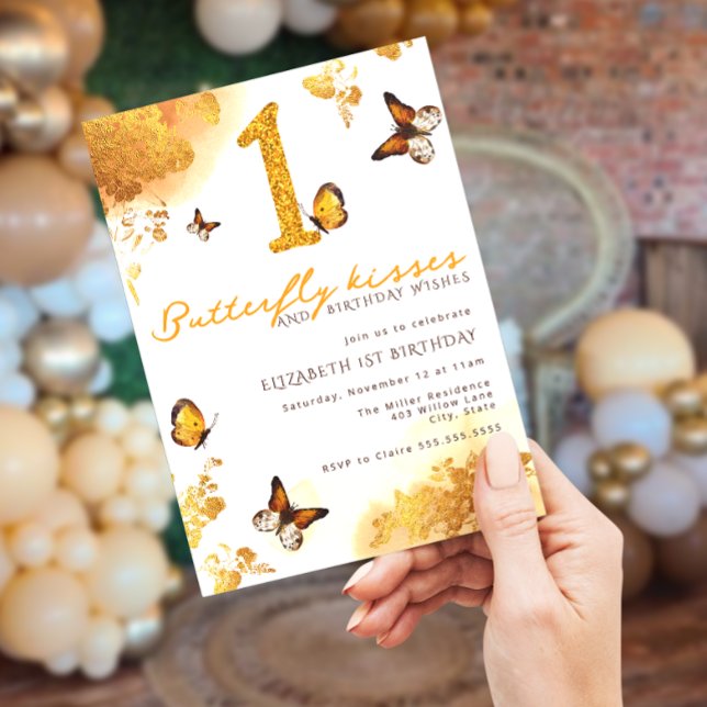 Butterfly Födelsedagsfest inbjudan (Skapare uppladdad)