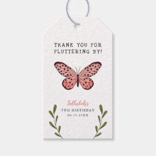 Butterfly-Födelsedagsfesten blommar efter Tack Presentetikett