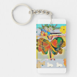 Butterfly för akrylisk nyckelkedja