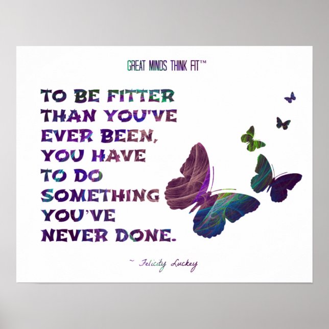 Butterfly for Fitness and Health Fractal 005 Poster (Framsidan)