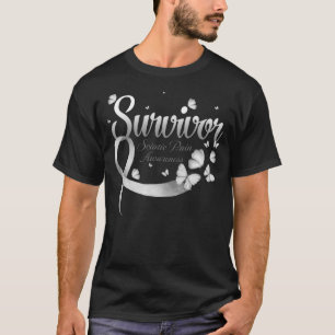 Butterfly för Survivor Sciatic Pain Awareness Awar T Shirt