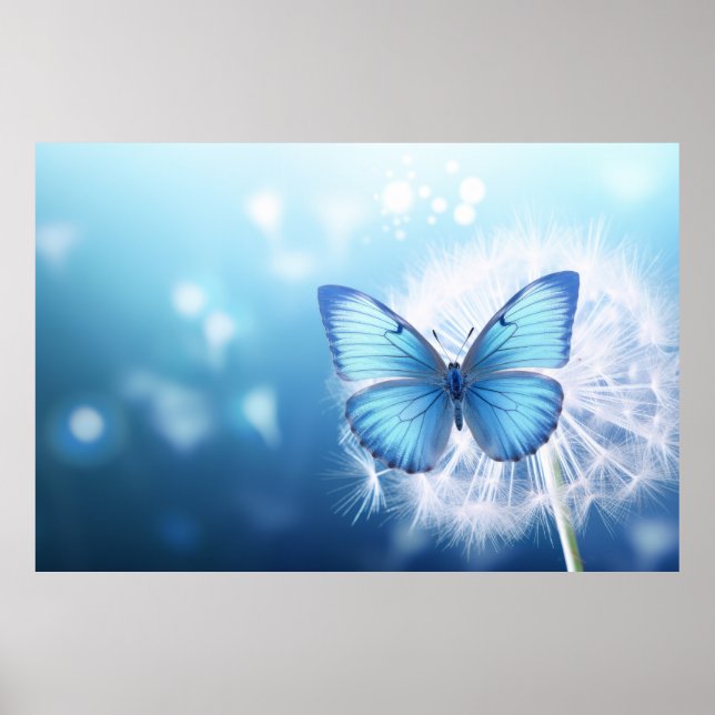 Butterfly Forest Nature Serene Tranquil Poster (Framsidan)