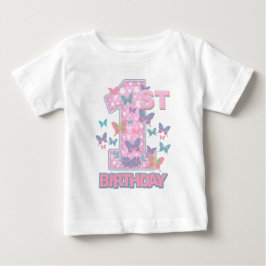Butterfly Första födelsedagen: en fjäril T Shirt