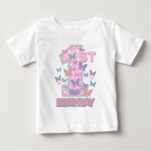 Butterfly Första födelsedagen: en fjäril T Shirt