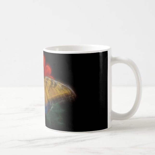 Butterfly Fractal Tiger Swallowtail Kaffemugg (Höger)