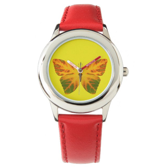 Butterfly från aspen Löv 1 Armbandsur (Framsida)