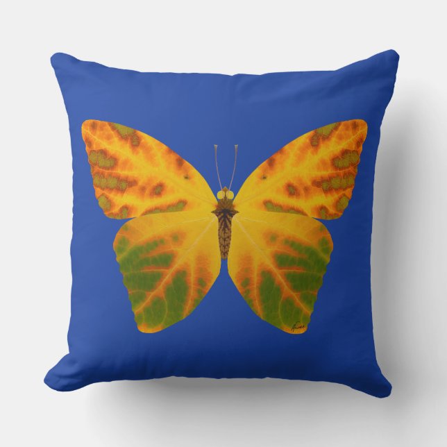 Butterfly från aspen Löv 1 Kudde (Framsida)