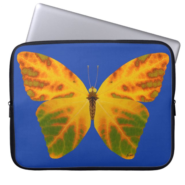 Butterfly från aspen Löv 1 Laptop Fodral (Framsidan)