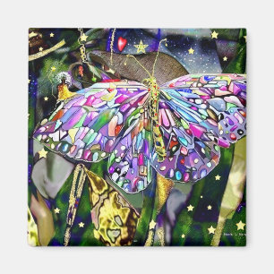 Butterfly från guld Löv Magnet