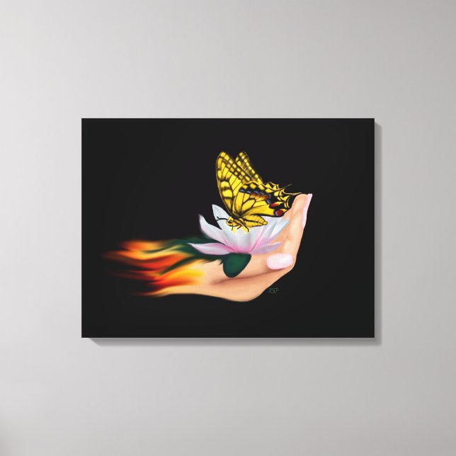 Butterfly från Lotus Bloom Canvastryck (Framsida)