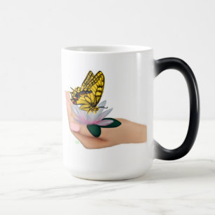Butterfly från Lotus Bloom Magisk Mugg