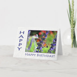 Butterfly från lycklig Grattis på födelsedagen Kort
