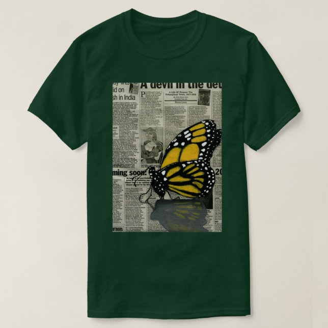 Butterfly från min tidning t shirt (Design framsida)