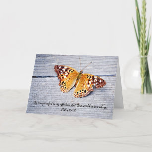 Butterfly från Psalm för träbibelns blanka Kort