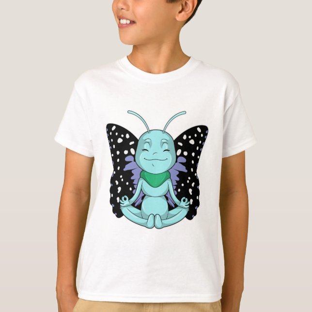 Butterfly från Yoga Stretching Ben T Shirt (Framsida)