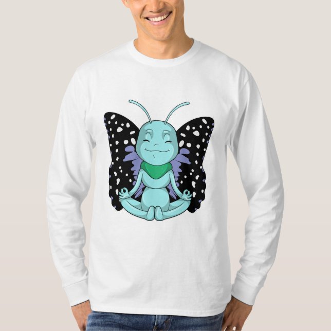 Butterfly från Yoga Stretching Ben T Shirt (Framsida)