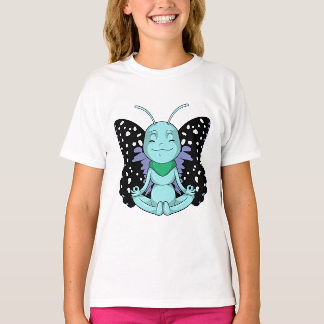 Butterfly från Yoga Stretching Ben T Shirt (Framsida)