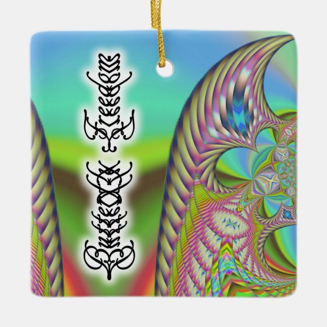 "Butterfly Freedom" Julgransprydnad Keramik (Framsida)