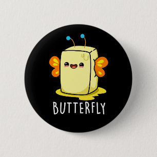Butterfly Funny Butter with Vingar Pun Mörk BG Knapp