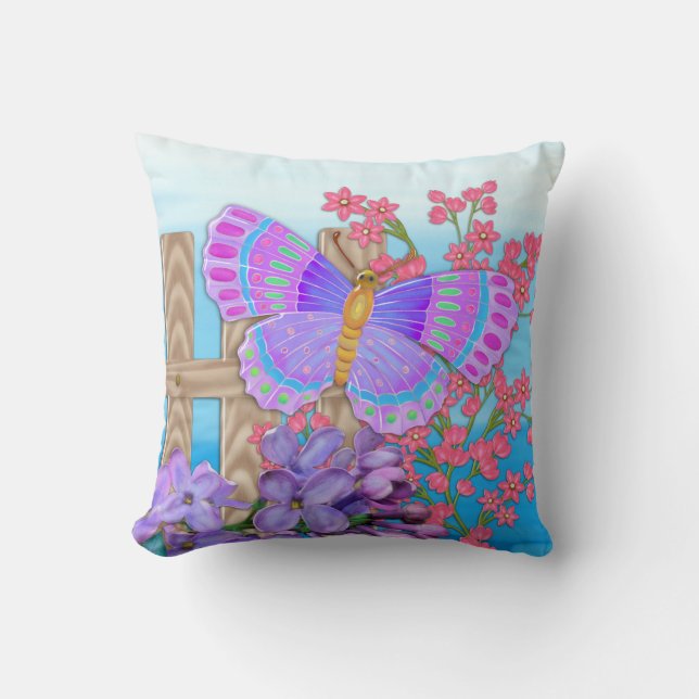 Butterfly Garden 3D Whimsey Kudde (Framsida)