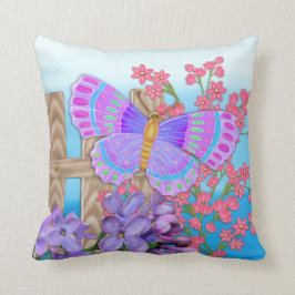 Butterfly Garden 3D Whimsey Kudde