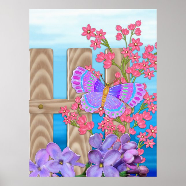 Butterfly Garden 3D Whimsey Poster (Framsidan)