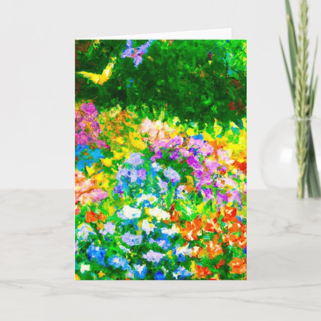 Butterfly Garden 5x7 vikt kort (Framsida)