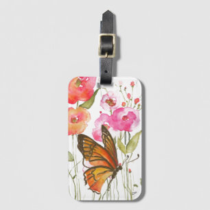Butterfly Garden Acrylic Luggage Tag Bagagebricka